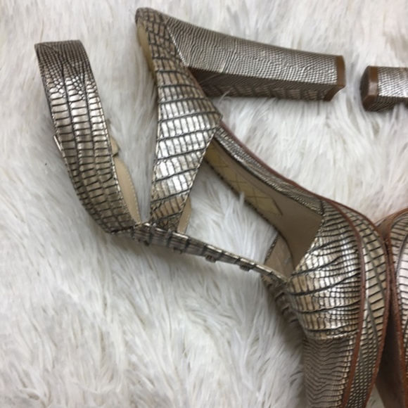 Joan & David sz 8 Leather Open Tie Python Lace Up - Picture 3 of 8